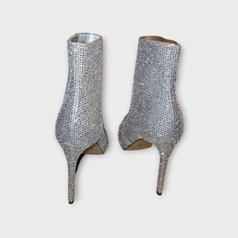 Michael Kors Sparkling Silver Heeled Boots - Picture 2 of 5
